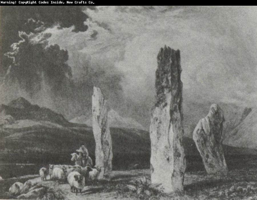 William Andrews Nesfield Stone circle,near Tormore,Arran